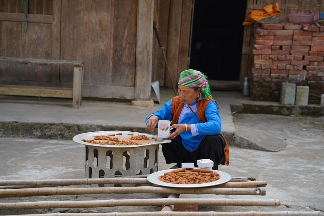 Traditional pumpkin cake steaming in bamboo steamer