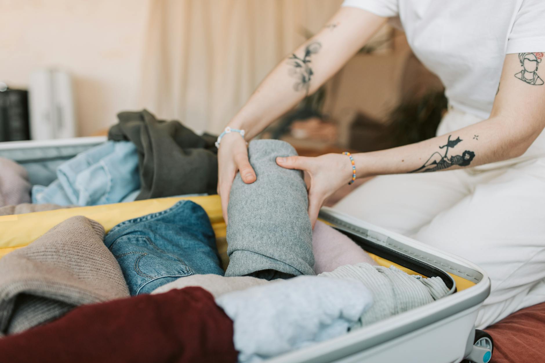 Packing cubes and organized travel gear
