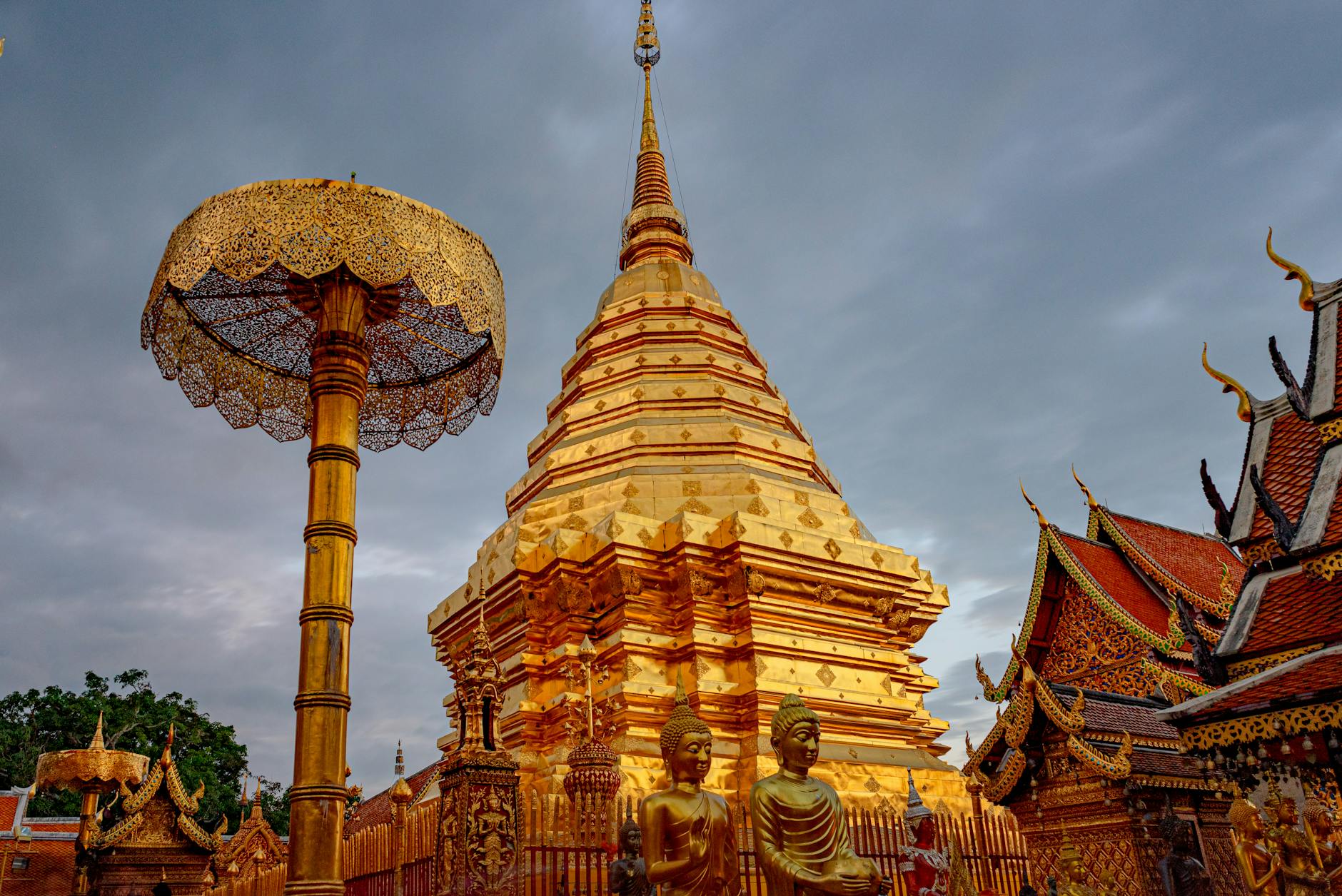 Travelers respectfully photographing the Poy Sang Long procession from the sidelines while Shan dancers perform