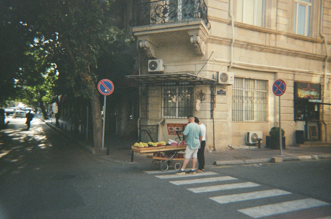 City neighborhood with local community atmosphere